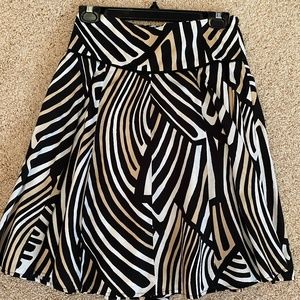 White House Black market Print Midi Skirt